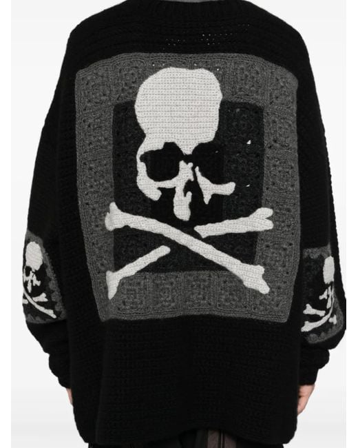 MASTERMIND WORLD Black Hand Knitted Cardigan for men