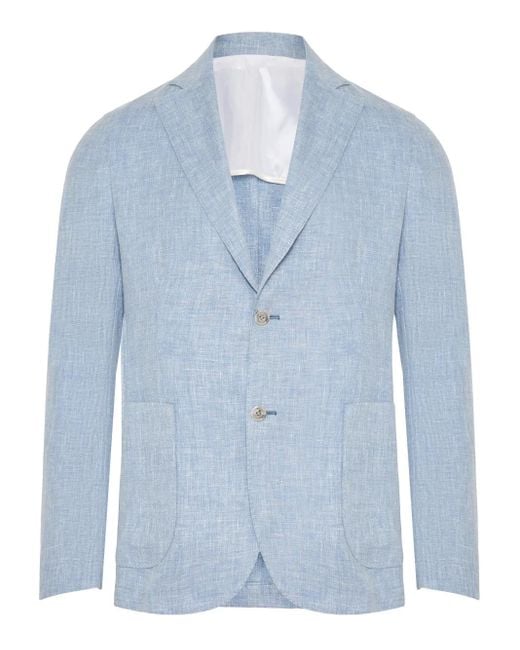Barba Napoli Blazer Met Enkele Rij Knopen in het Blue voor heren