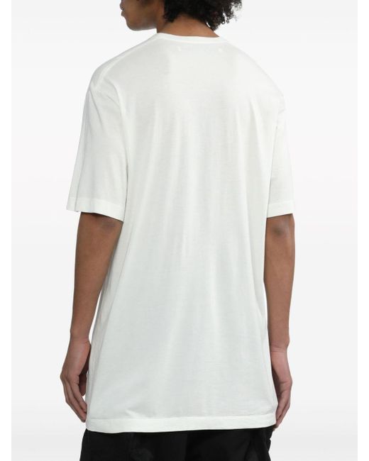 Julius White Abstract-print Crew-neck T-shirt for men