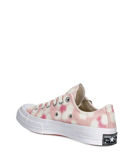 KENZO White X Converse Tie-Dye Flower Sneakers
