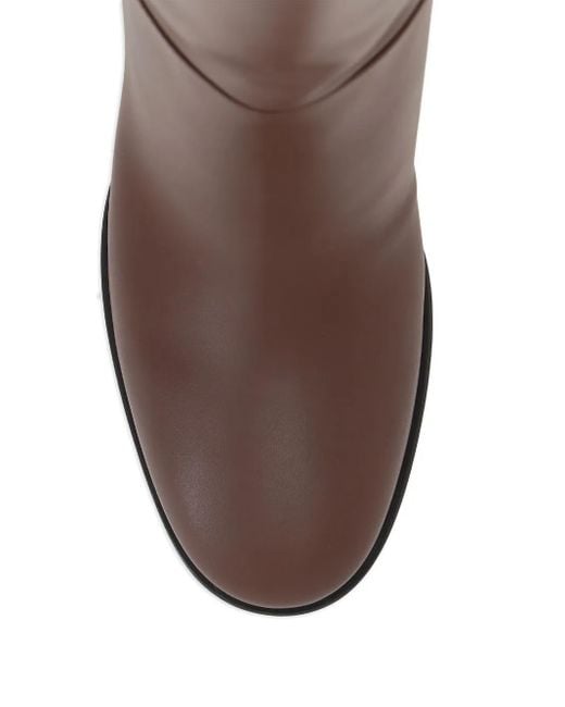 Gianvito Rossi Brown Santiago 85Mm Leather Boots