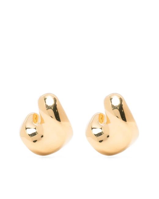 Pendientes Saddle pequeños Maria Black de color Metallic