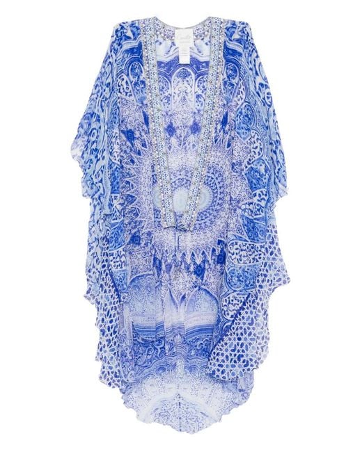 Camilla Blue Scallop-Edge Jacket