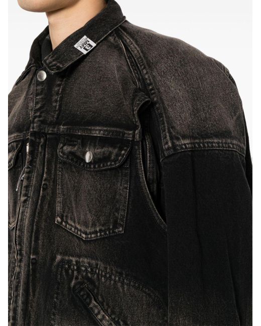 Veste en jean à design structuré Maison Mihara Yasuhiro pour homme en coloris Black