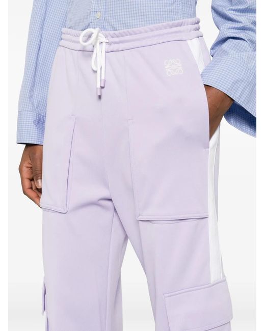 Loewe Purple Logo-Embroidery Track Pants
