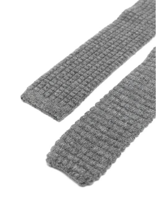 Canali White Ribbed Tie for men