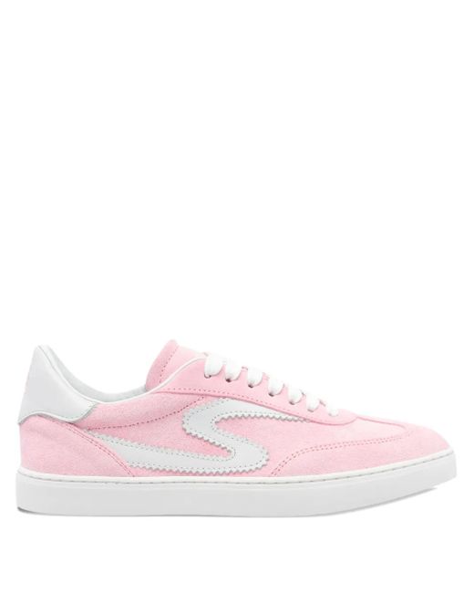 Stuart Weitzman Pink Leather Sneakers