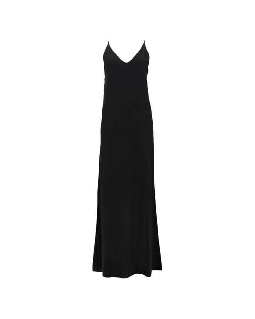 Nude Black Spaghetti-Strap V-Neck Dress