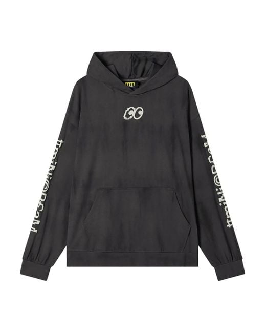 Sudadera con capucha y mangas estampadas Mini Cream de color Black