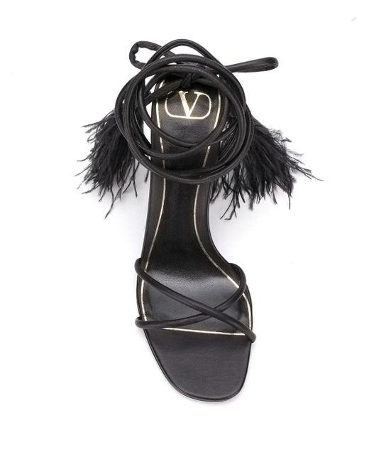 valentino feather sandals