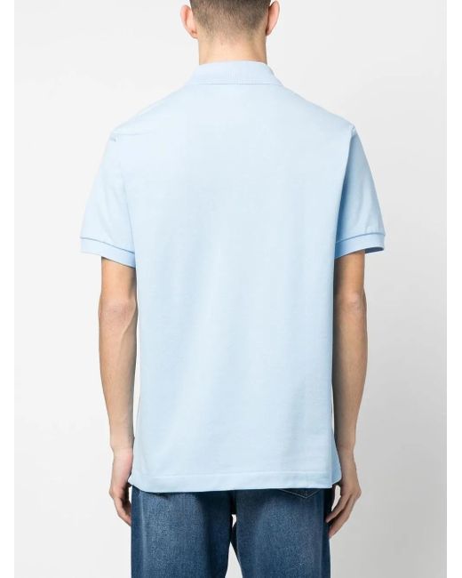 Polo À Patch Logo Lacoste pour homme en coloris Blue