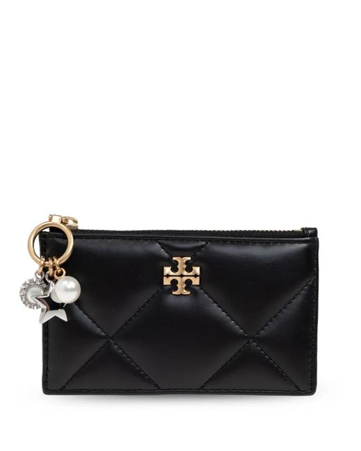 Tory Burch Black Logo-Plaque Card Case