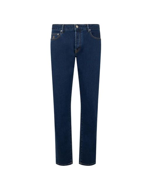 Moorer Blue Five-Pocket Slim-Fit Jeans for men