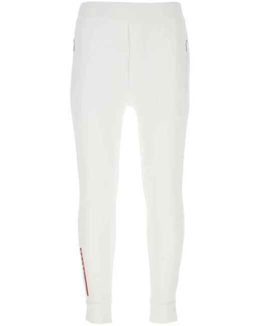 Pantalon Skinny À Logo Imprimé Prada pour homme en coloris White