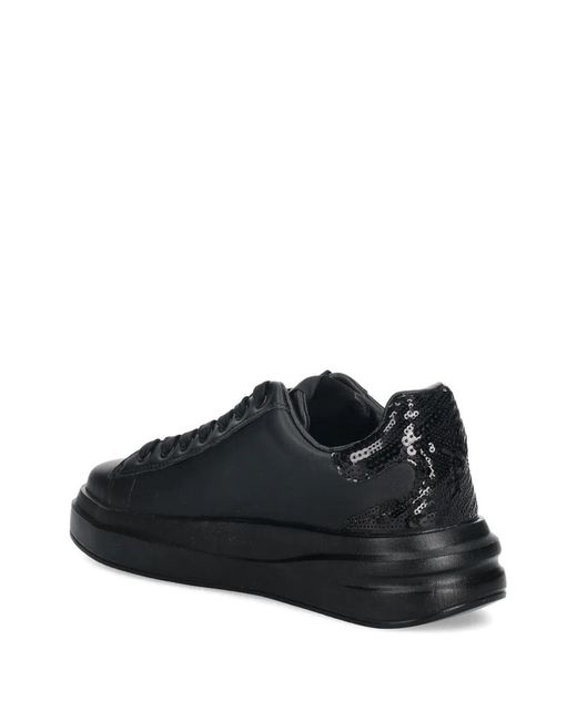 Guess Black Sequinned-Heel Low-Top Sneakers
