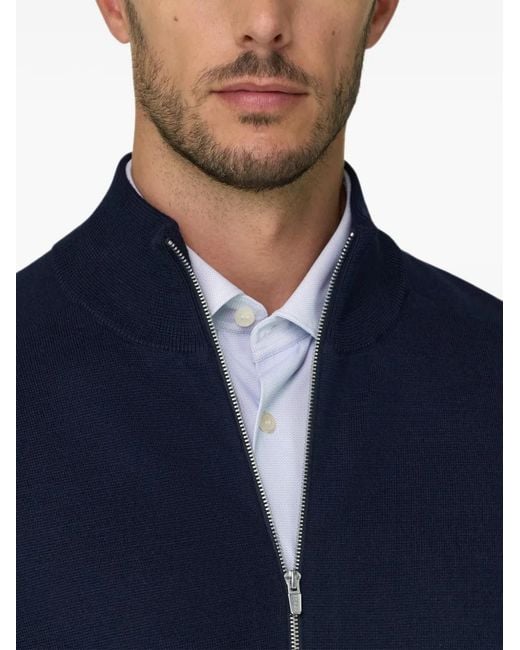 Boggi Blue Full-Zip Jumper for men