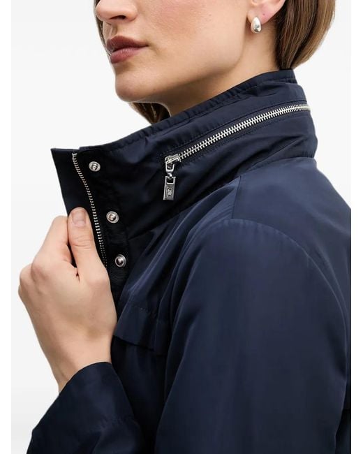 Joseph Ribkoff Blue Hooded Drawstring Jacket