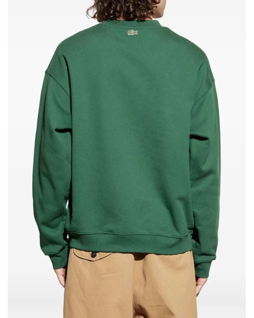 Felpa Con Ricamo Heritage di Lacoste in Green da Uomo