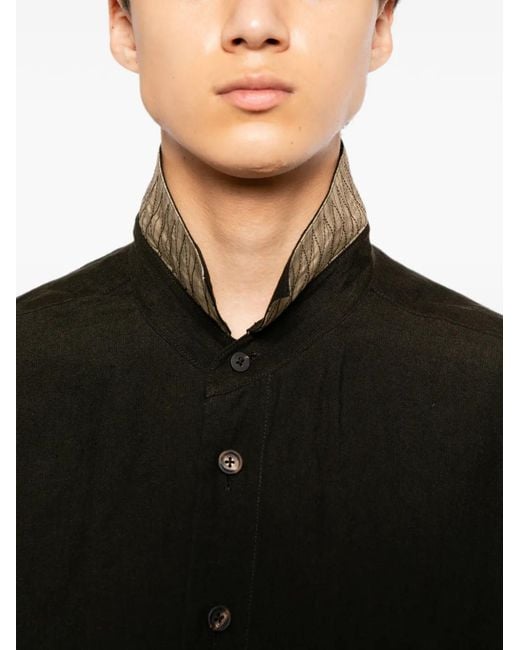 Ziggy Chen Black Button-Up Shirt for men
