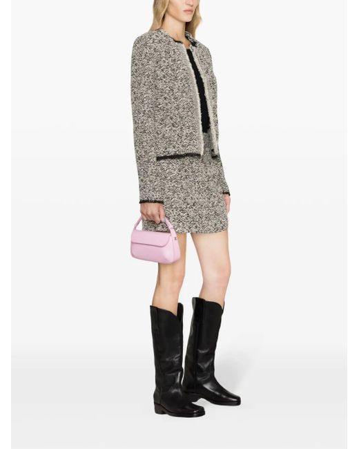 IRO Gray Hazela Cropped Tweed Jacket