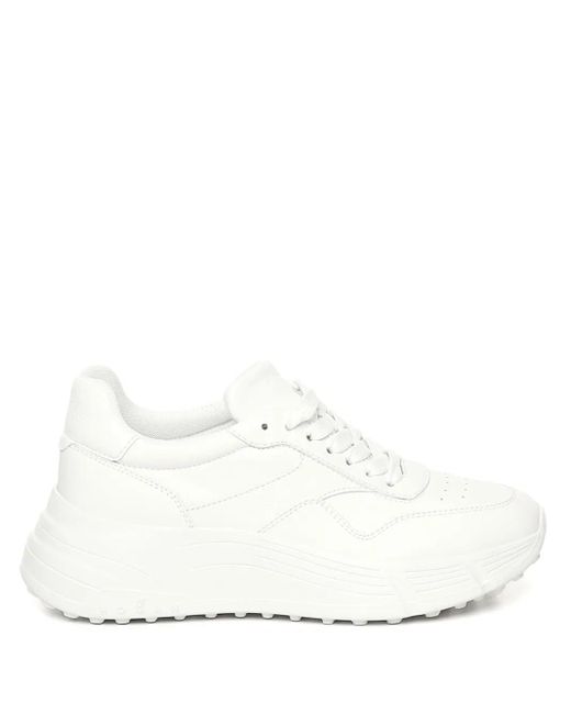Baskets En Cuir À Logo Embossé Hogan en coloris White