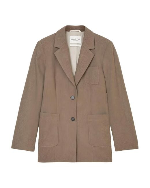 Marc O' Polo Brown Single-Breasted Blazer