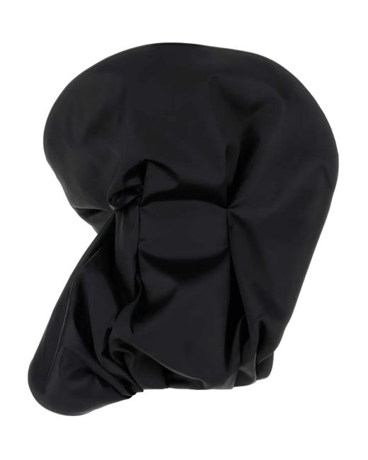 Magda Butrym Black Strukturiertes Satin-Minikleid