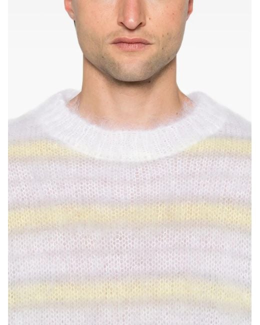 Maglione A Righe di Marni in White da Uomo