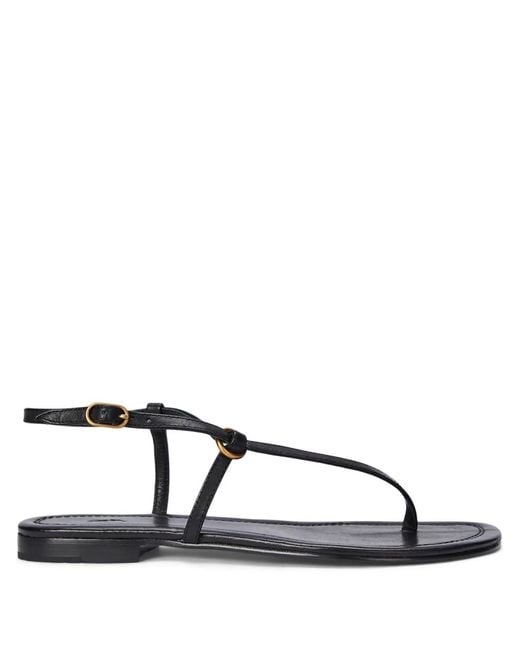 Polo Ralph Lauren Black Leather Sandals