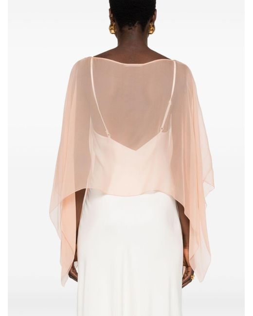 Blusa con diseño de capa Alberta Ferretti de color Pink
