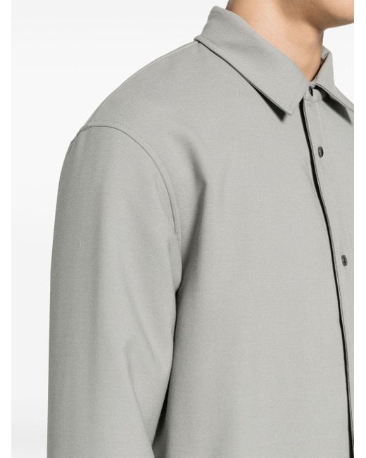 Emporio Armani Gray Padded Shirt Jacket for men