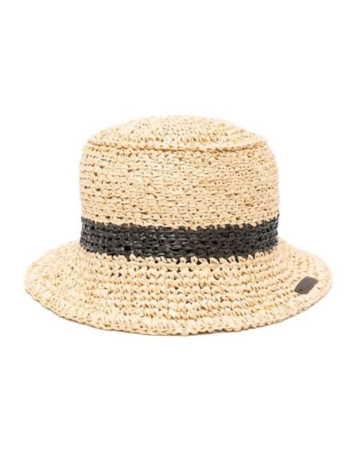 Sombrero de pescador con ribete en contraste Bimba Y Lola de color Natural