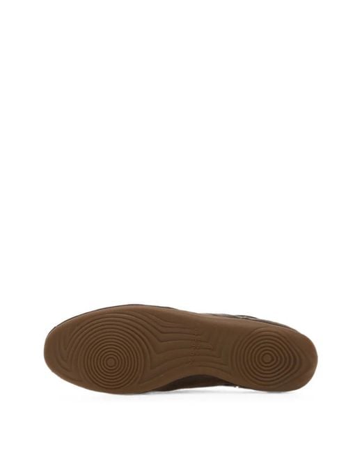 Vagabond Brown Hollie Distressed-Effect Lace-Up Low-Top Sneakers