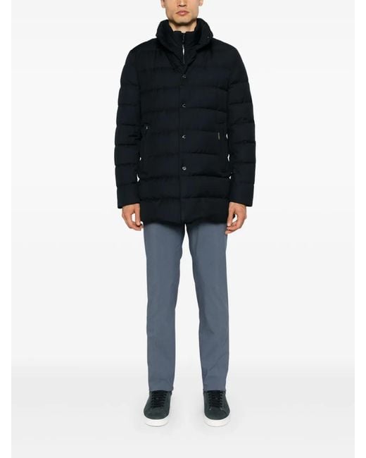 Moorer Black Imel-Pum Padded Coat for men