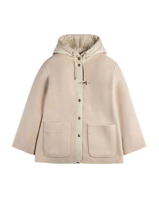 Fay Natural Kapuzenjacke mit Knebelverschluss