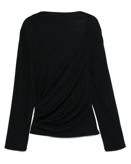 Top Drapeado Jacquemus de color Black