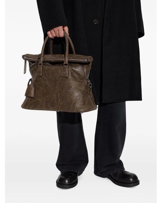 Maison Margiela Black Medium 5Ac Leather Tote Bag