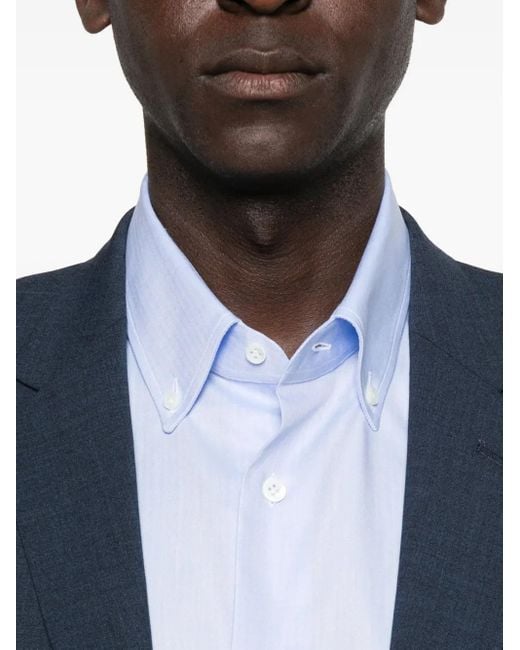 Mazzarelli White Cotton Shirt for men