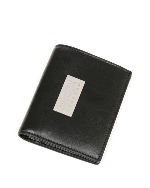 MM6 by Maison Martin Margiela Black Logo-plaque Leather Wallet