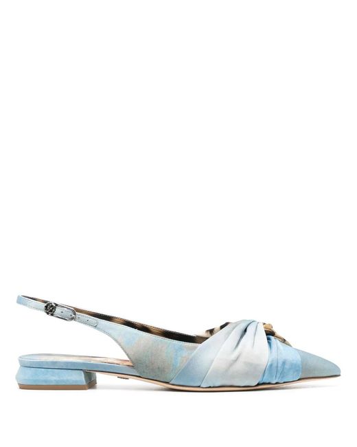 Roberto Cavalli Multicolor Slingback With Wild Leda Print