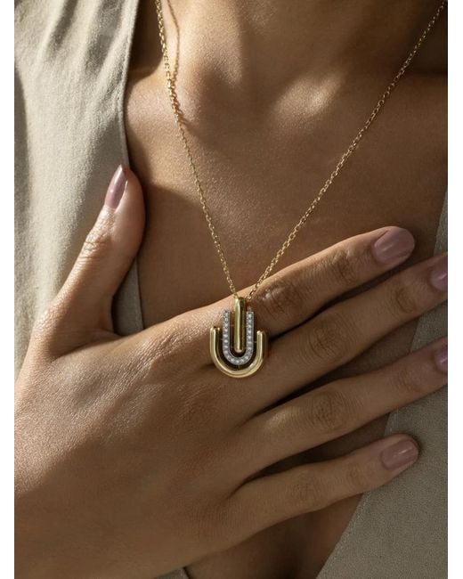 David Webb Metallic Unity Diamond Necklace