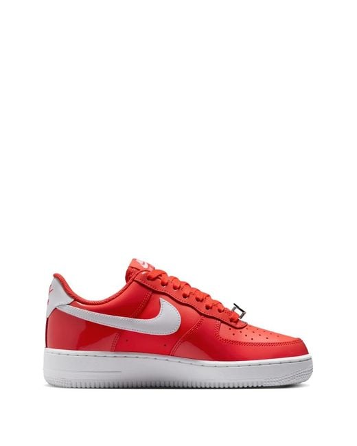 Nike Red Air Force 1 Low '07 Sneakers