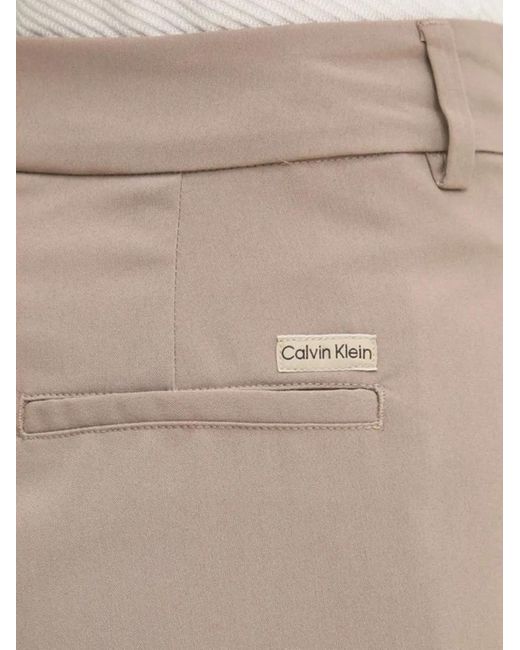 Calvin Klein Natural Pleat-Detailing Trousers