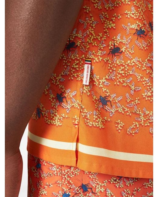 Orlebar Brown Orange Printed Shirt for men