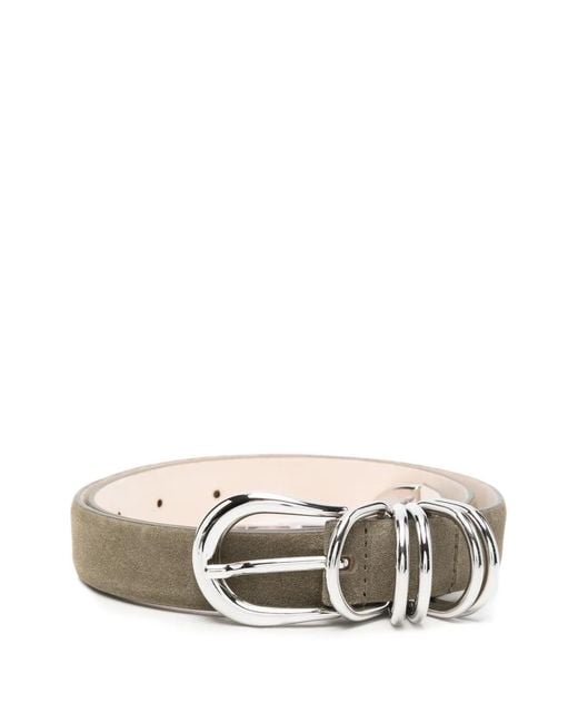 DEHANCHE Metallic Hollyhock Buckle-Fastening Belt