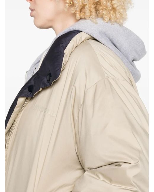 Piumino A Collo Alto di Miu Miu in Natural