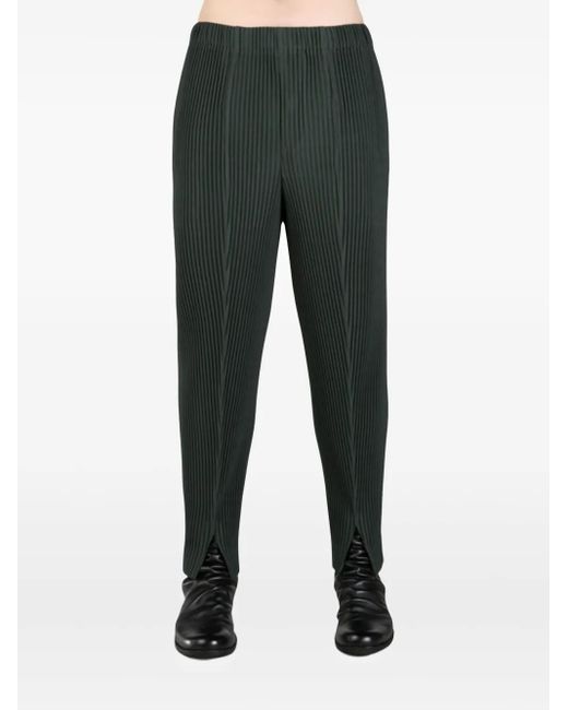 Homme Plissé Issey Miyake Green Pleated Trousers for men
