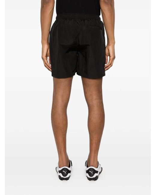 Autry Black Drawstring Waist Shorts for men