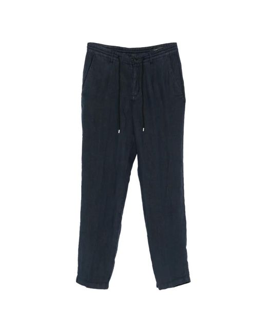 Karl Lagerfeld Blue Drawstring Chino Trousers for men
