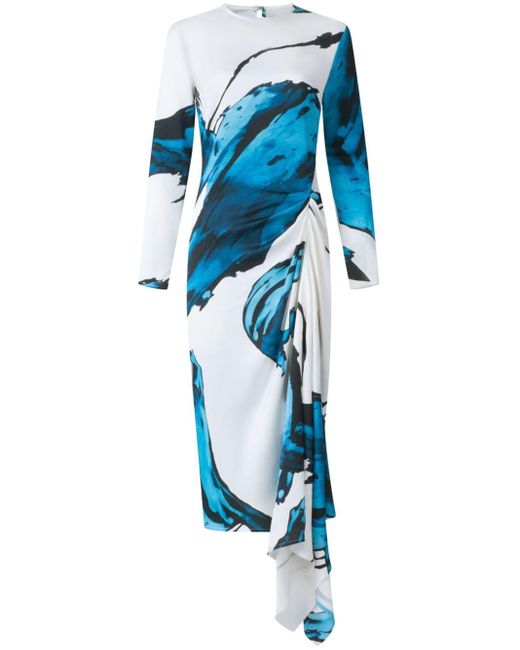 Silvia Tcherassi Blue Ananya Abstract-print Midi Dress